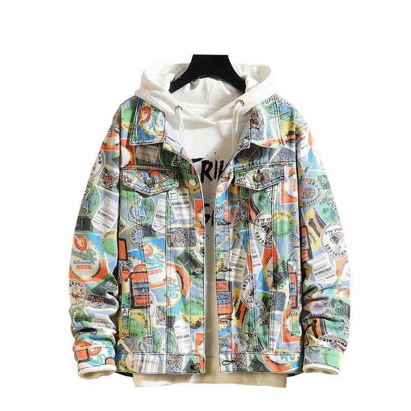 Veste en Denim pour hommes, style japonais, Punk Rock, Streetwear, vêtements à la , printemps-automne,: XXL