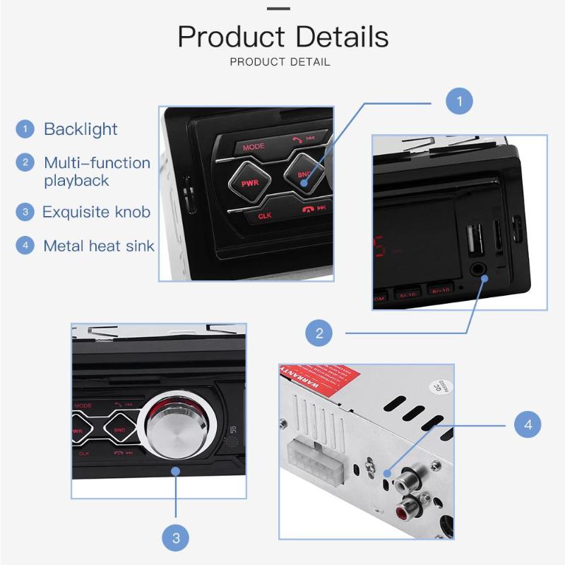 Vodool 1788E 12V Universele Auto Radio Stereo MP3 Muziekspeler 1Din In-Dash Autoradio Fm Aux Usb Tf card Auto MP3 Multimedia Speler