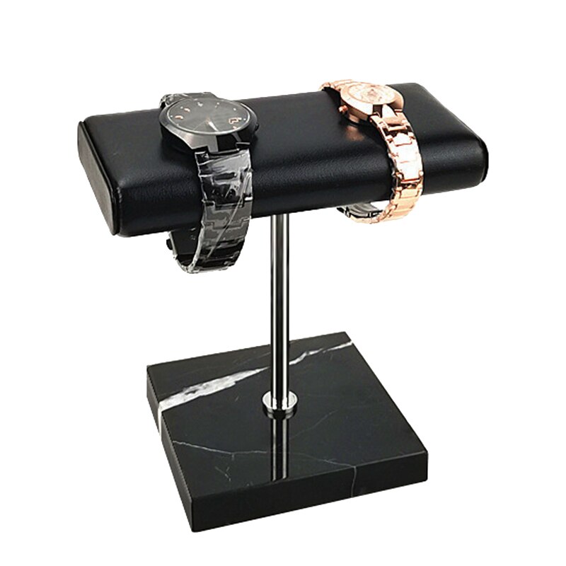 Watch Stand - Marble Base Metal Rod Display - Jewelry Bracelet Holder