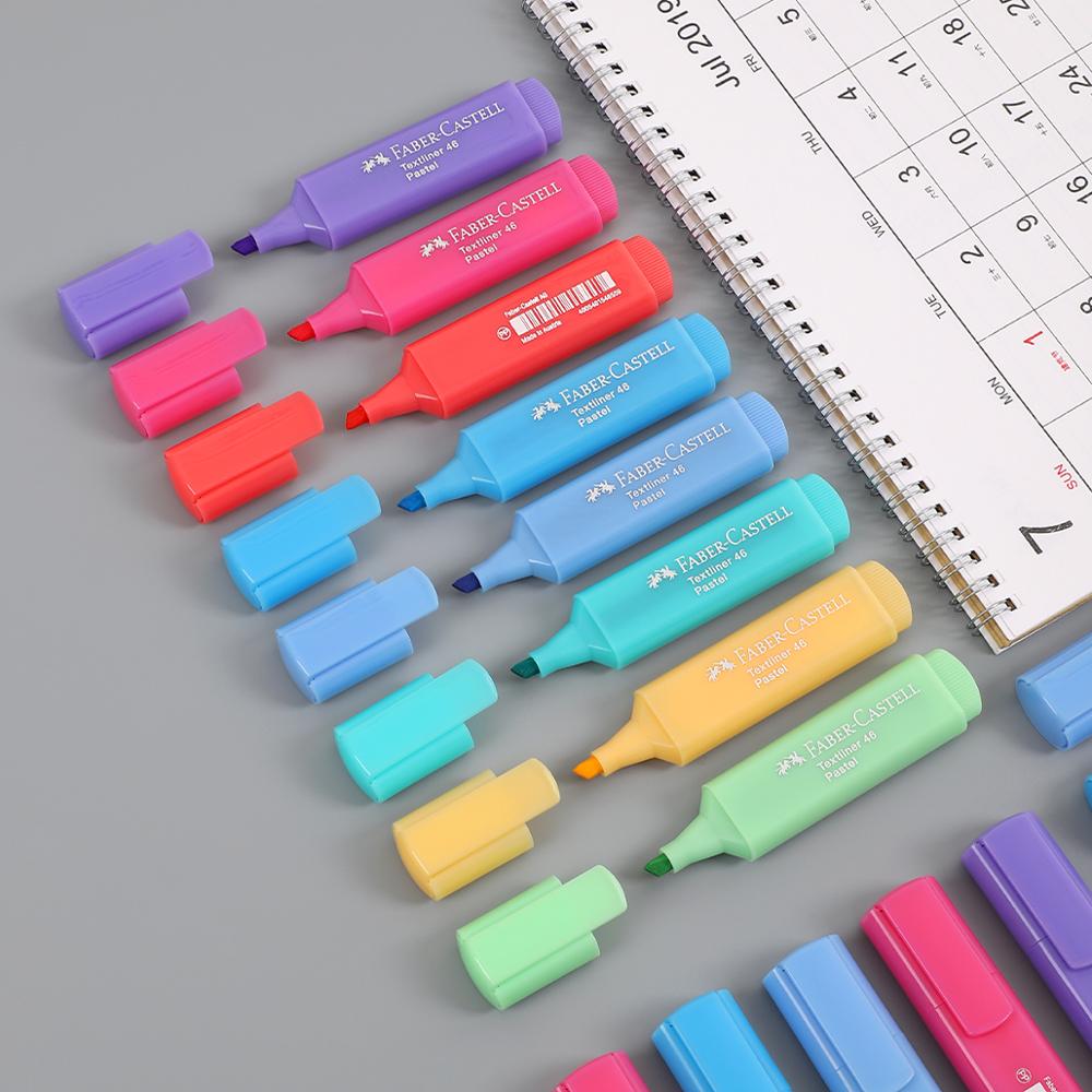 1pc Faber Castell Highlighter Textliner Pen Water-based Fluorescent Pigment Ink Marker Bullet Joural Marker Stationery