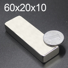 1/2/5Pcs 60X20X10 Neodymium Magneet 60Mm X 20Mm X 10mm N35 Ndfeb Blok Super Krachtige Sterke Permanente Magnetische Imanes