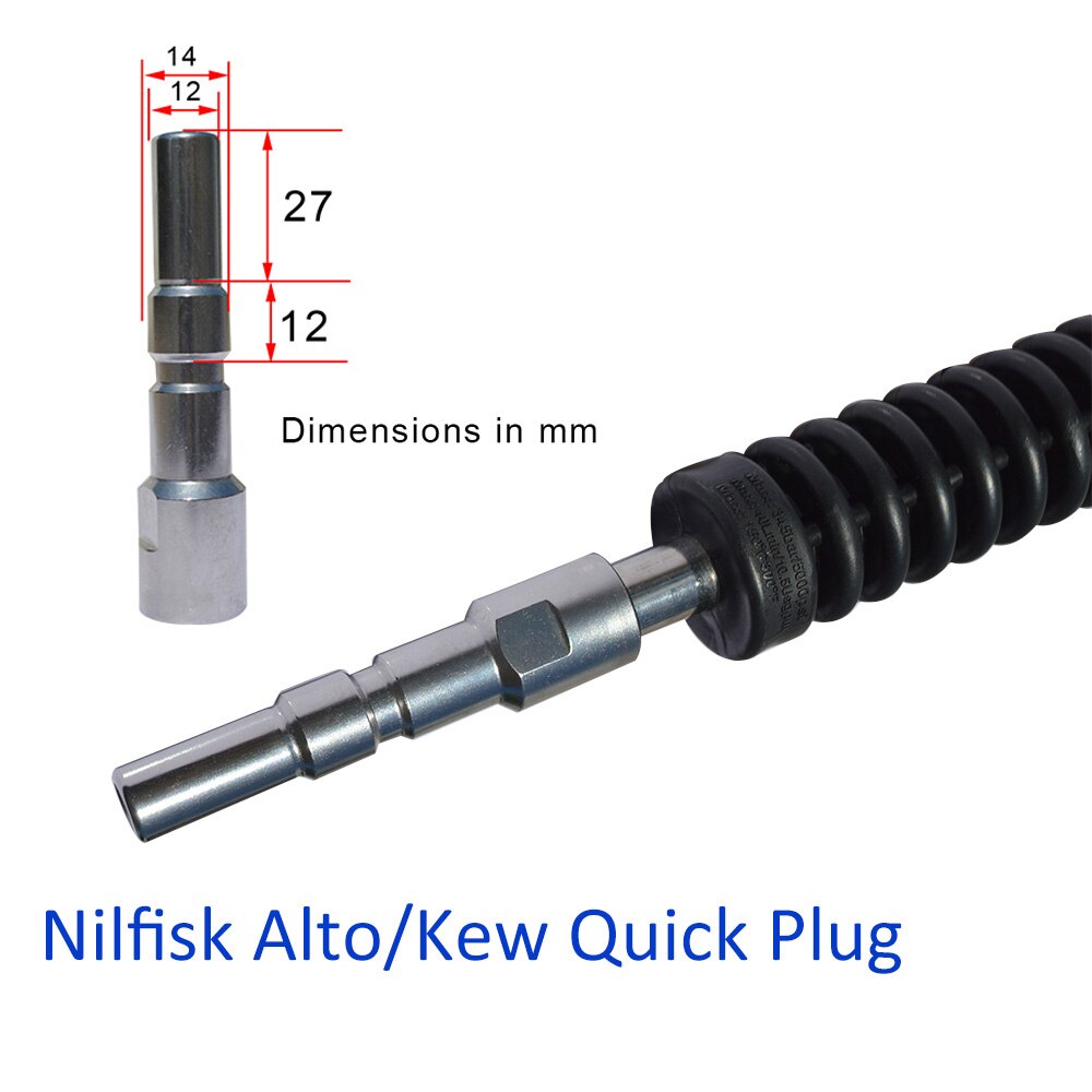 Arandela de alta presión, lanza de chorro moldeada, arandela de presión, lanza de pulverización, varita de limpieza de coche, punta de boquilla de pulverización de chorro de Metal moldeado: with Kew Quick Plug