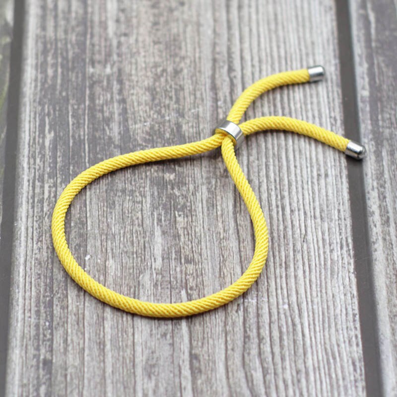 100% aço inoxidável pulseira masculino feminino 4mm milan corda preto vermelho braslet ajustável bff amizade braclet presente para casais: Yellow String