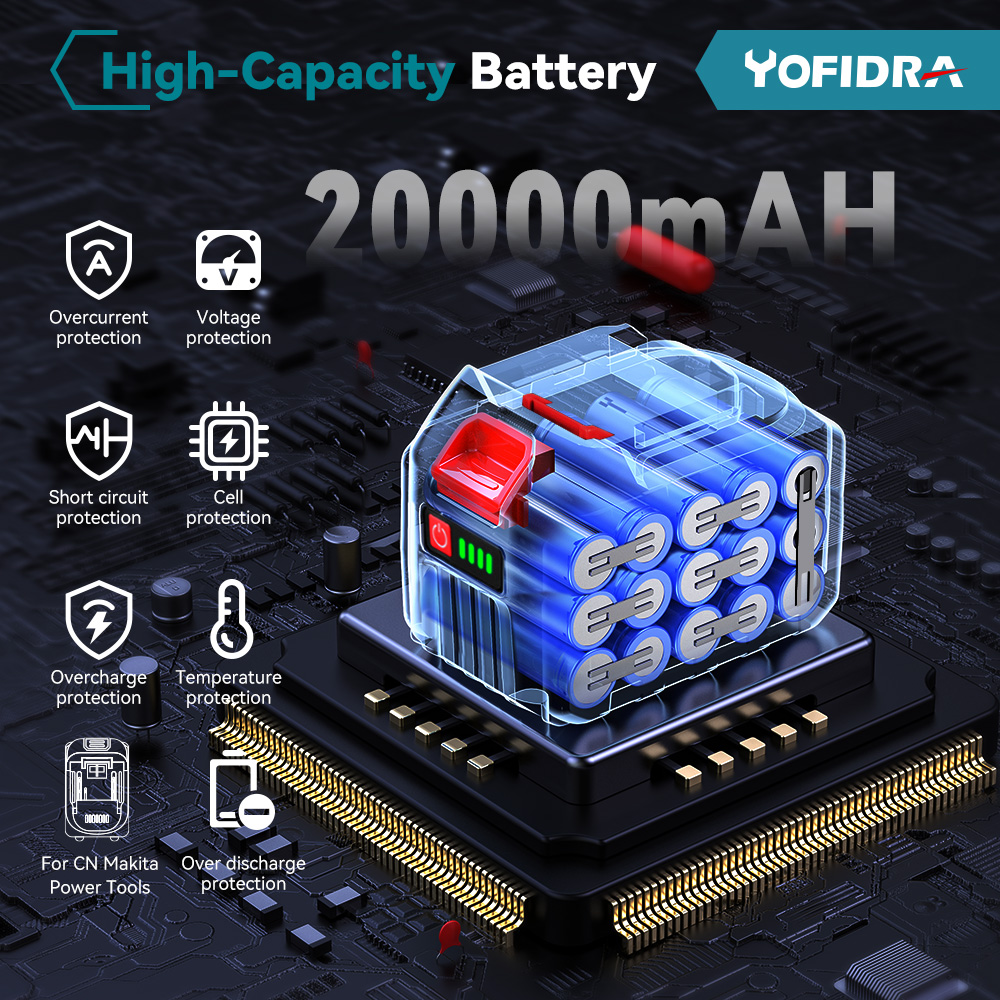 20V 928VF 388VF Plus Akku 30000mAh 20000mAh Mit LED Power Display Für Makita 18V Power werkzeug Batterie EU Stecker