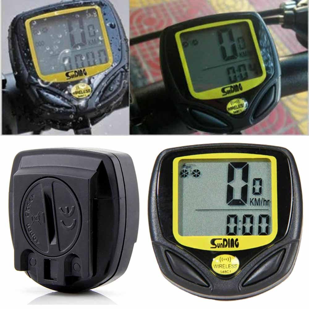 Wireless LCD Bike Computer Speedo Odometer Waterproof Speedometer Cycle Bicycle