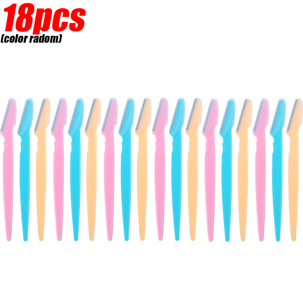 6/30 pièces Portable visage rasoir oeil sourcils épilation rasoir lame rasoir épilation couteaux sécurité rasoir femme maquillage: Cuivre