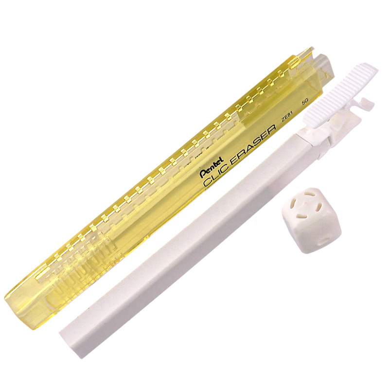 1 Piece Pentel ZE81 Pencil Eraser Retractable Jacket No Contain PVC Safety Eraser