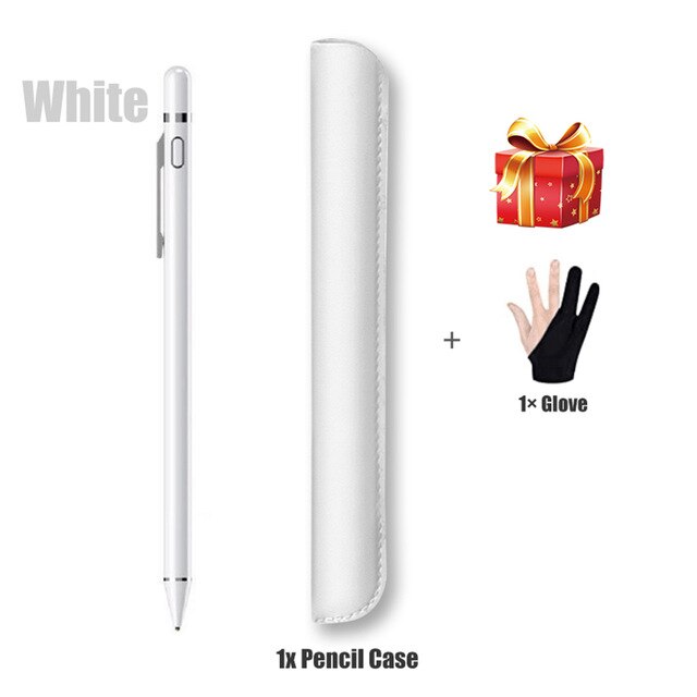 Actieve styluspen voor capacitief touchscreen voor samsung xiaomi huawei ipad tablet telefoons ios android potlood om te tekenen: Wit