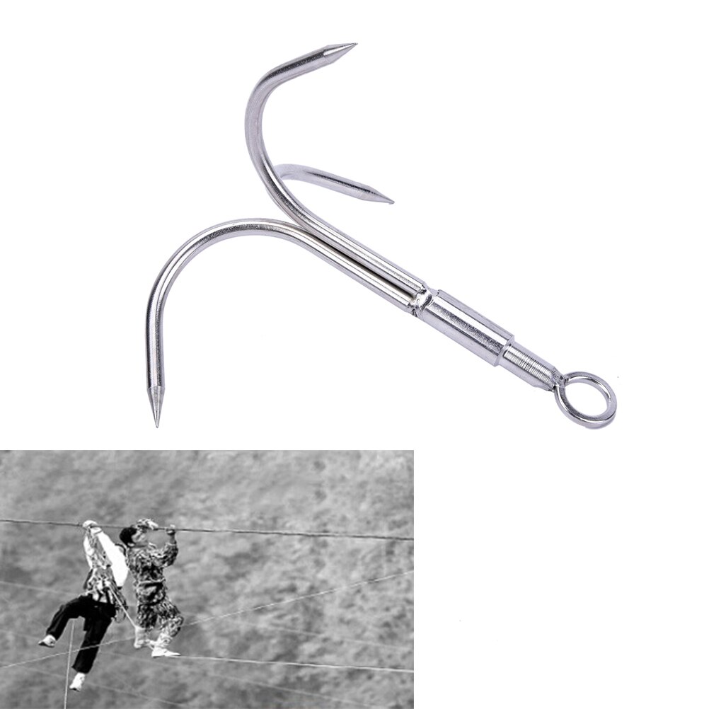 3-Claw Stainless Steel Outdoor Grappling Hook Climbing Claw 15x13.5x7cm