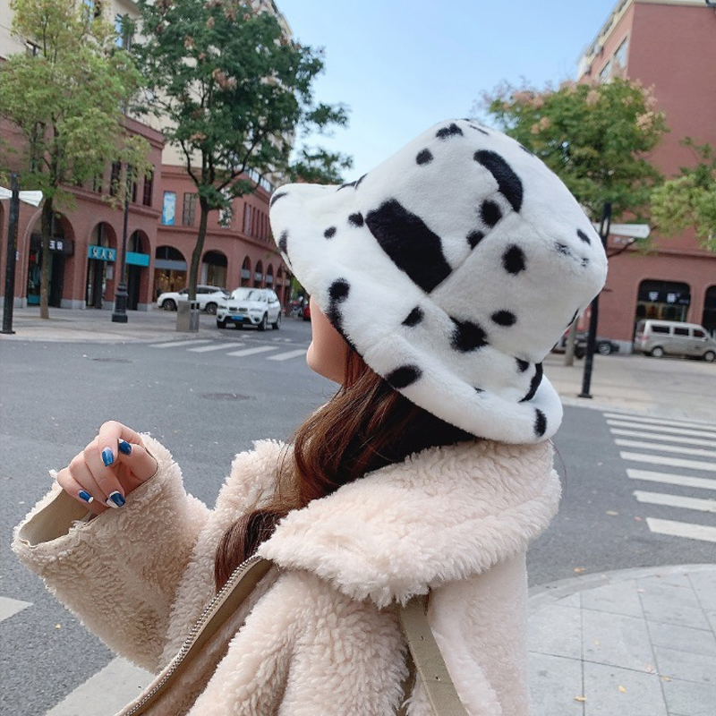 Winter Autumn Thick Warm Soft Lamb Wool Women Bucket Hat Solid Color Female Ladies Flat Top Hat Beanie Bonnet