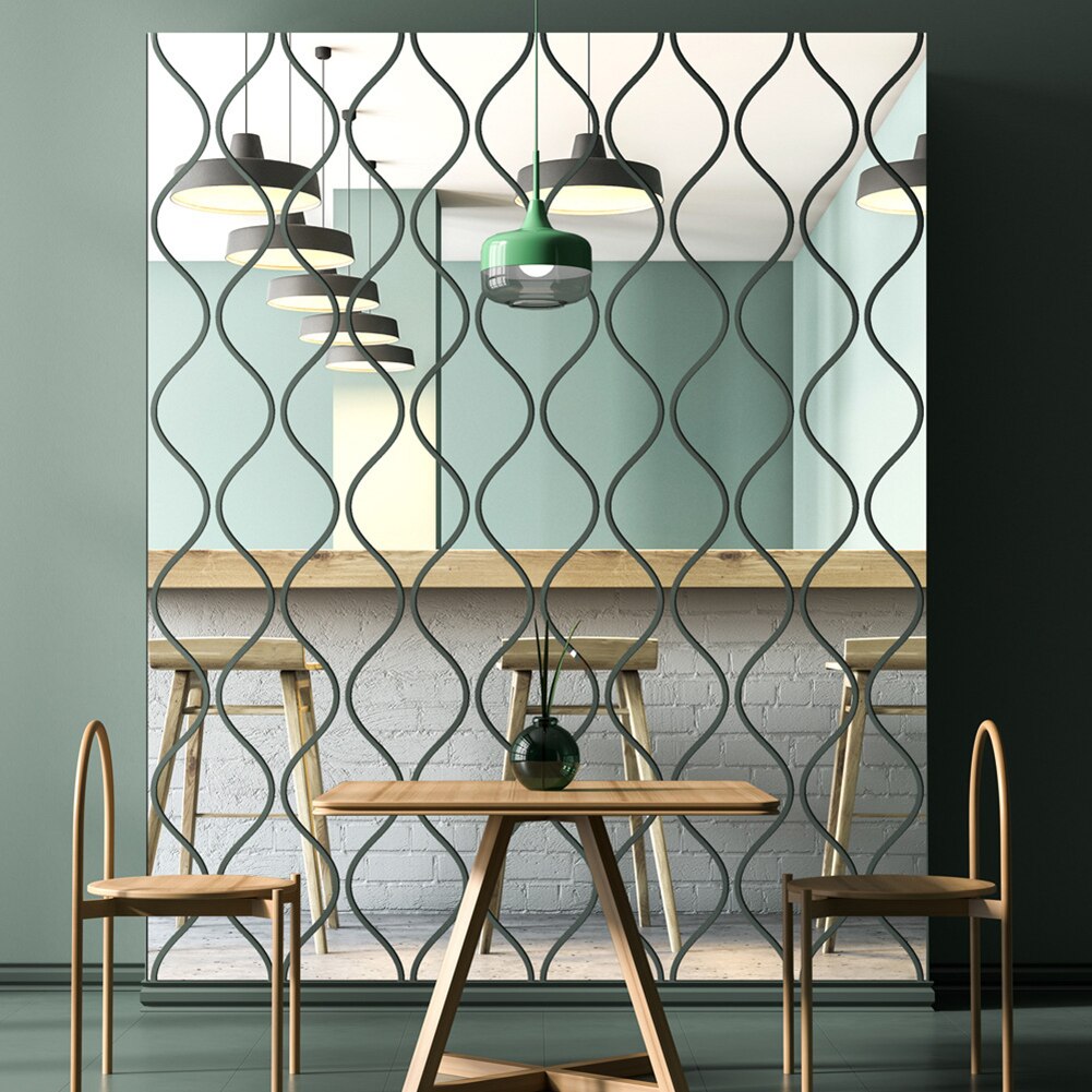 3D Mirror Sticker DIY Self Adhesive Acrylic Mirror Mural Decals Modern Bedroom Living Room Background Art Home Decoration