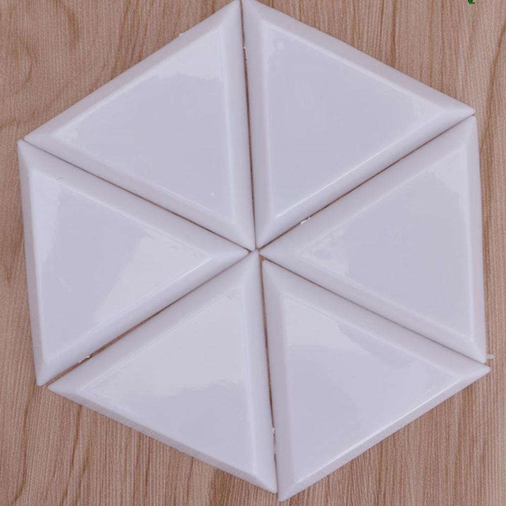 10Pcs DIY Plastic Triangle Nail Rhinestones Beads Plate Art Sorting Tray Palette