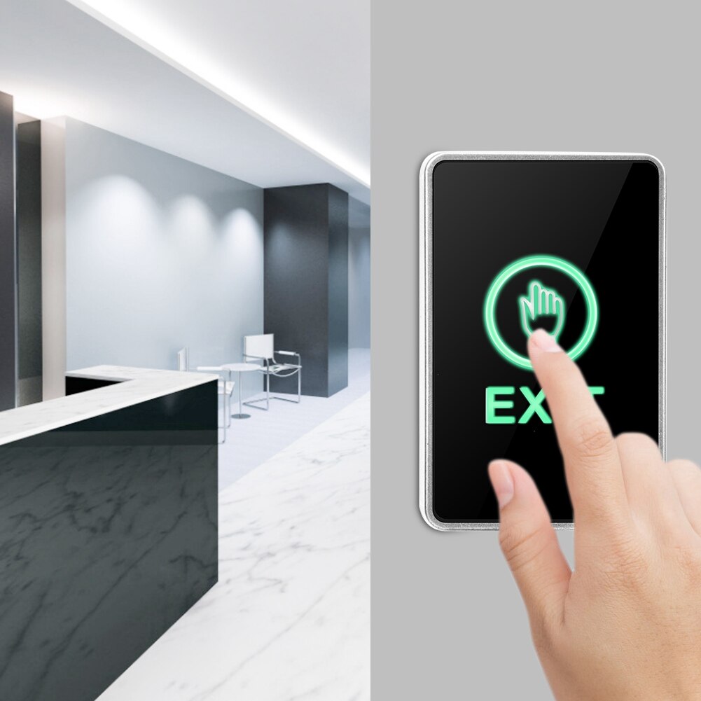 Pannel NO NC COM Exit LED Light Access Control Switch Button Touch Sensor Access Control Switches With Screws For Home Security