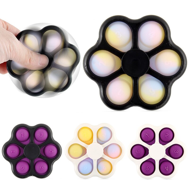 Pop Fidget Spinner Simple Dimple Novelty Finger Spinner Toys Fidget Popit Flip Sensory Office Desk Toys Stress Release Dropshipp