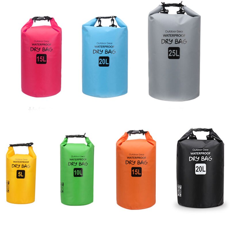 5L/10L/15L/20L/30L Waterproof Dry Bag Floating Dry Cover Outdoor Sport Boating Fishing Rafting Swimming Bags Travel Kit