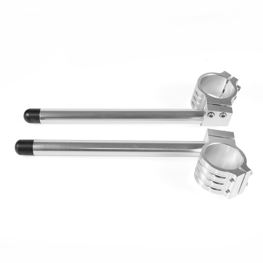50mm universal clip on bar styret clip-ons silver clip on clamp gaffel handtag bar motorcykel tillbehör