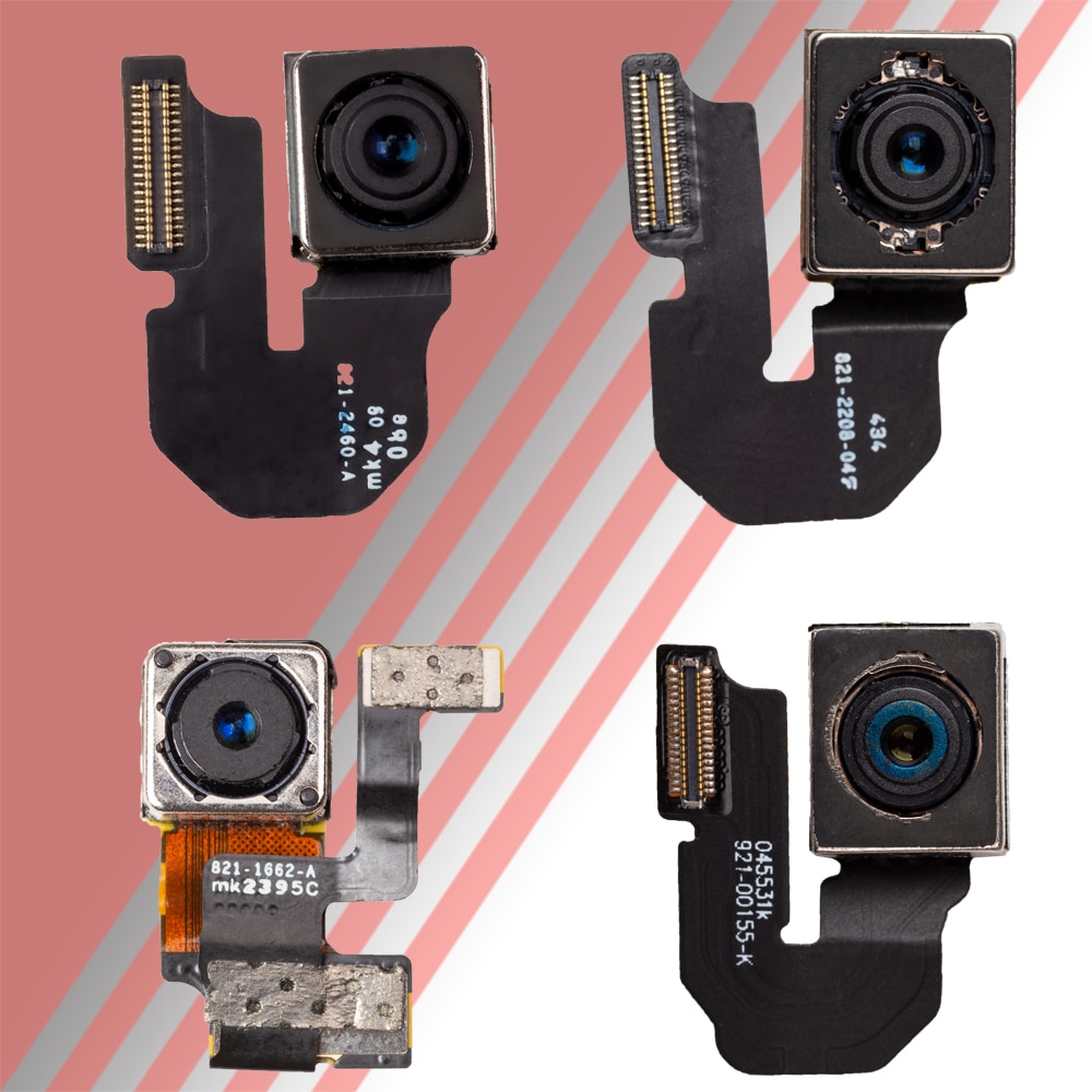 1 pces voltar câmera traseira com flash módulo sensor cabo flexível para iphone 5 5S 5c se 6s 7 8 plus câmera traseira com testado bem