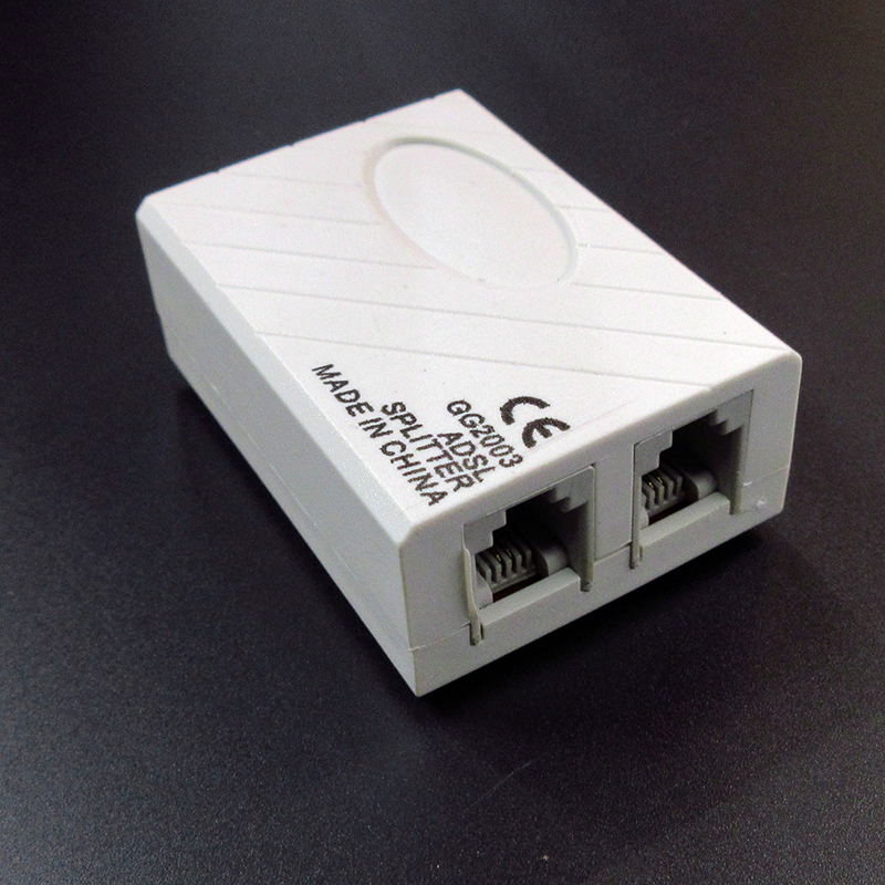 thumbnail image 2 of 1-Piece ADSL Broadband Modem Phone Line Splitter Filter – RJ11 Ports | Gray Compact Design 2 of 12