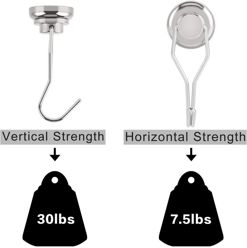 5/10/20/30 Stuks Roterende En Swingende Magnetische Haak, zware Magneet Barbecue Haak Koelkast Met Neodymium Zeldzame Aarde