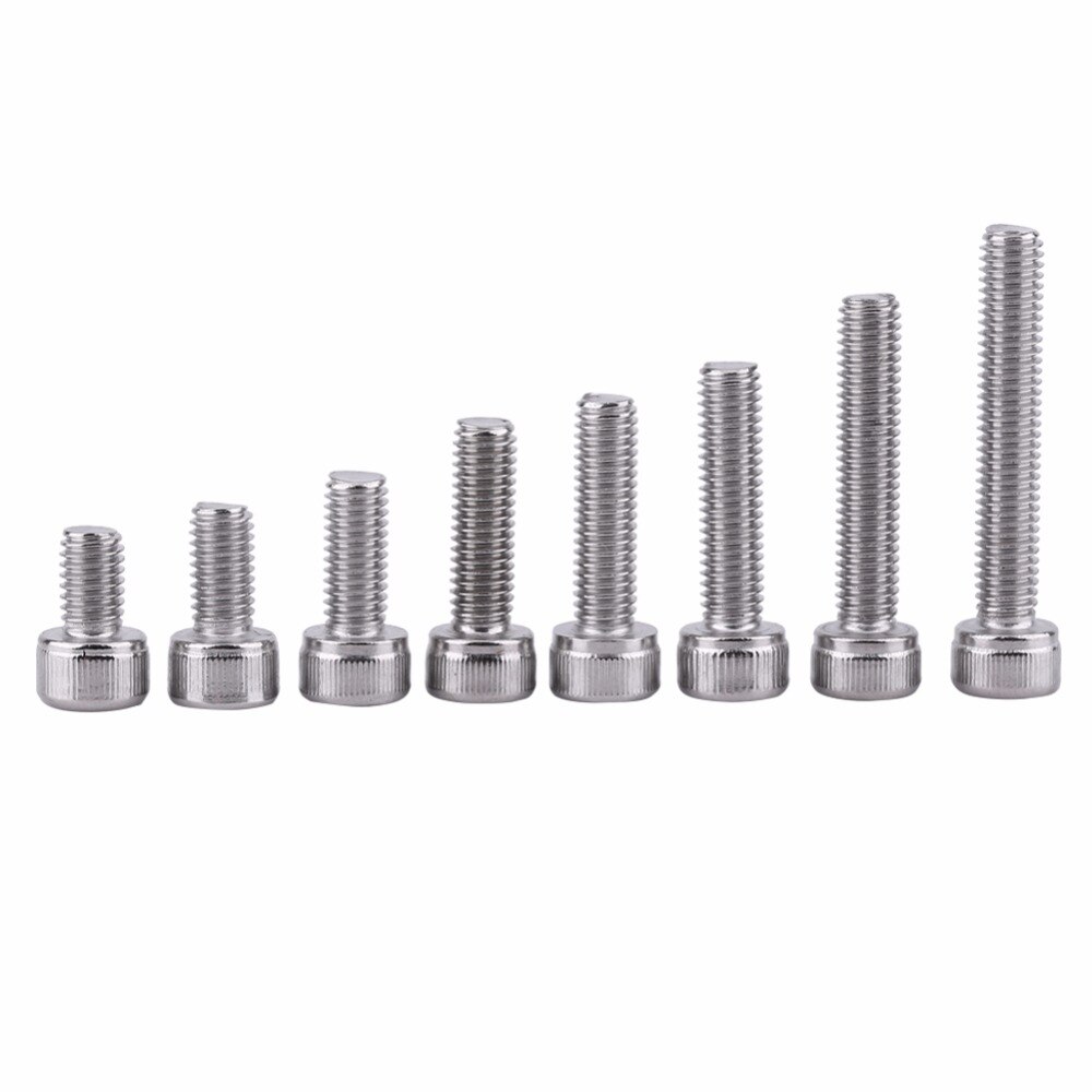 160pcs/set M5*8/18 Screws Bolts and Nuts Stainless Steel Hex Socke Screw Hex Nut Assortment Kit Fastener Hardware Cap Flat Head