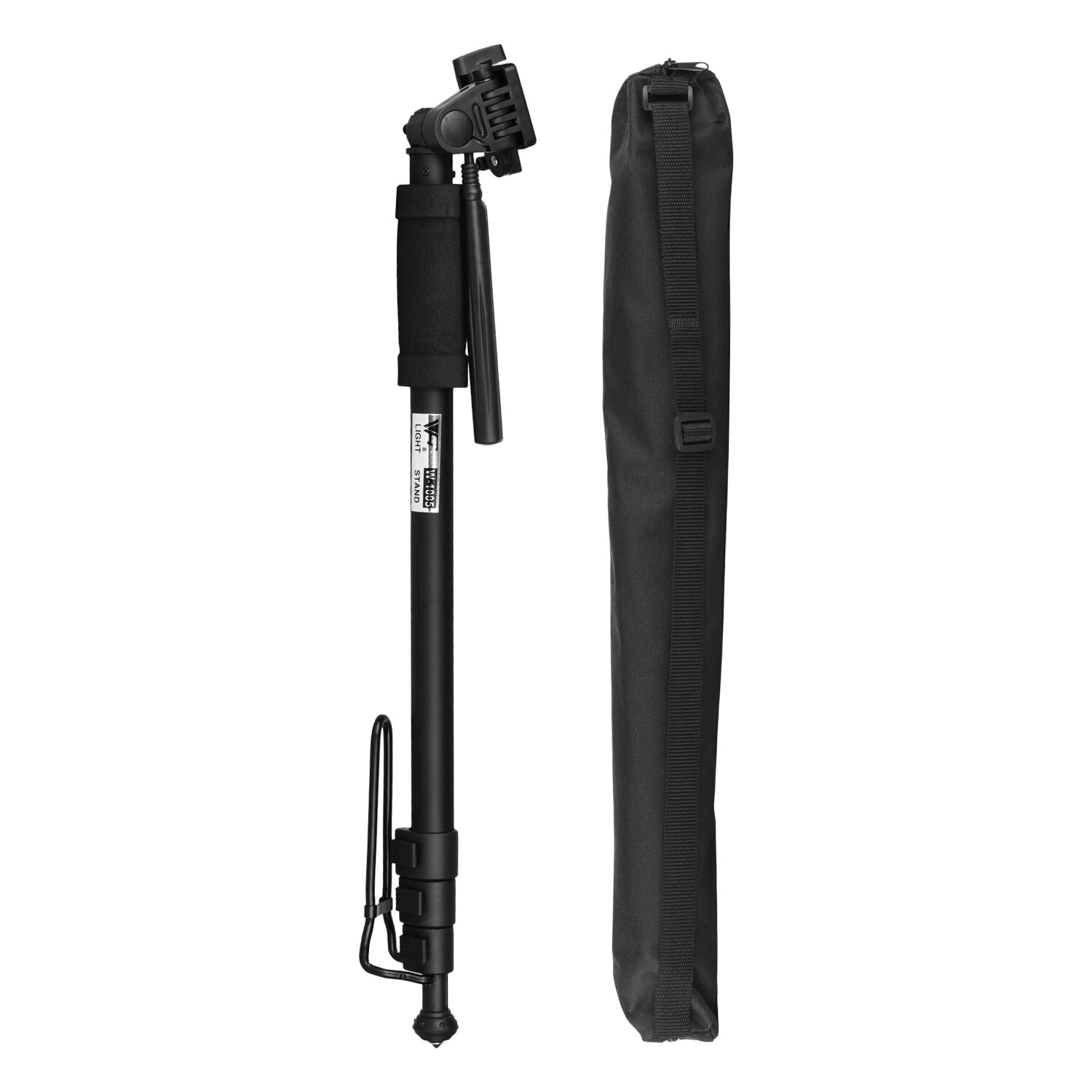 Tragbare Erweiterbar Kamera Einbeinstativ Stock Einbeinstativ Stehen 4-Abschnitt 182cm/71in 360 ° Horizontale 90 ° Faltbare längs Drehbare