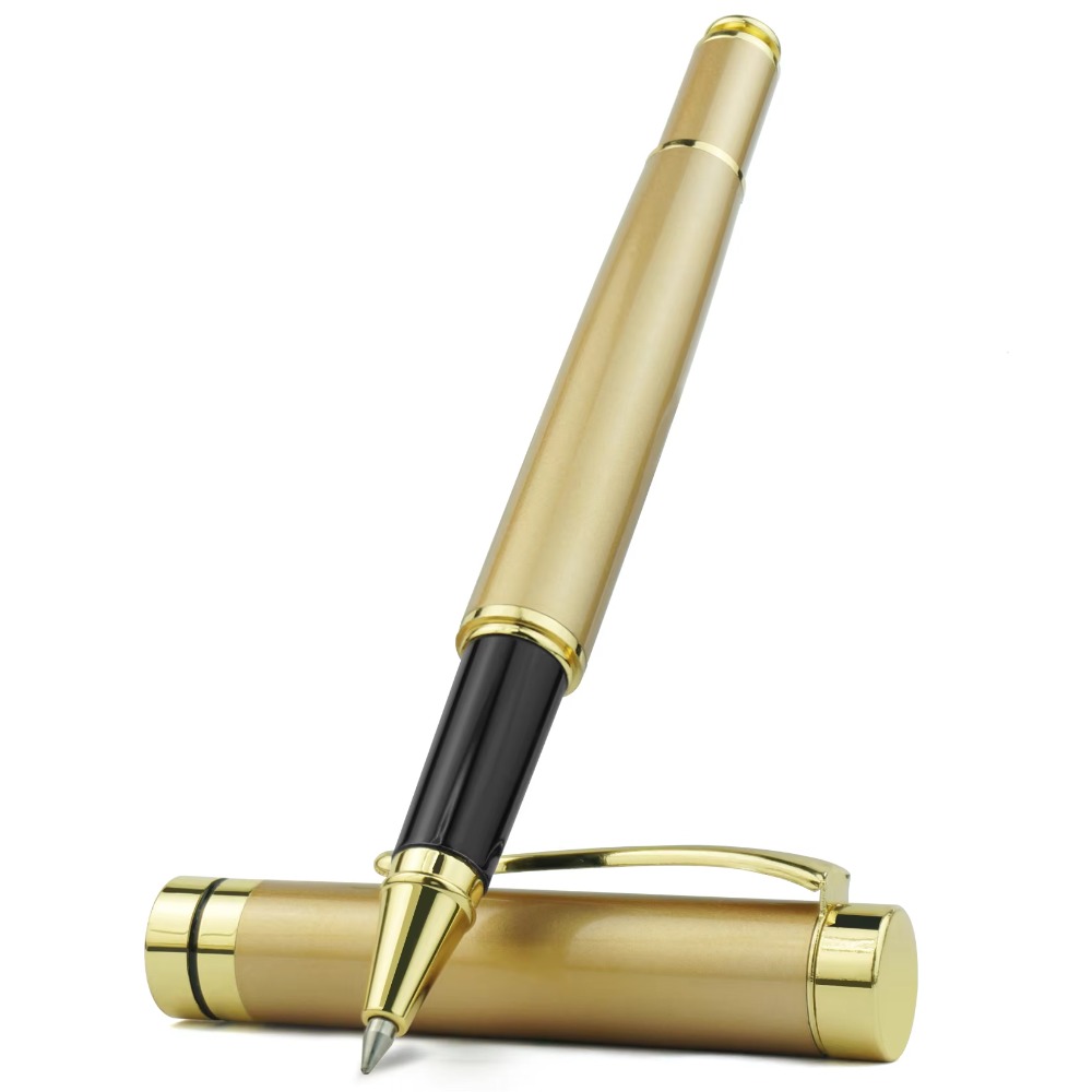 STONEGOP remium Ballpoint Pen Retractable Lacquer Rollerball Pen Smooth Writing Roller Ball Pen Executive Signature Pen: light yellow