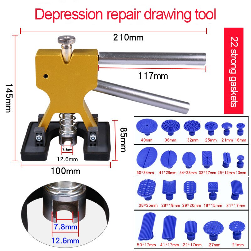 Universal Car Dent Repair Tools Dent Repair Kit Automotive Paintless Car Body Dent Removal Kits for Vehicle Car Auto: Default Title
