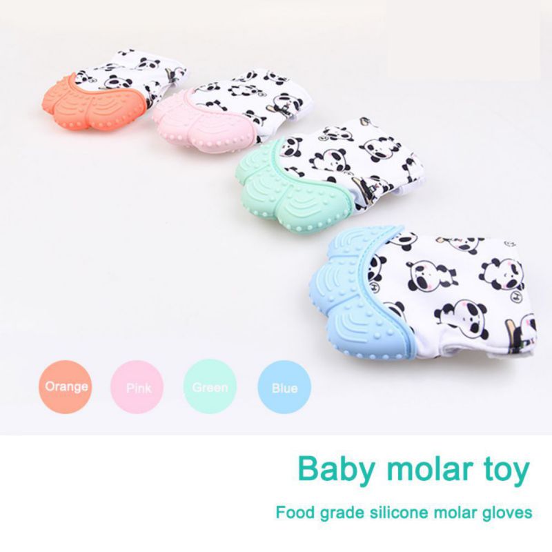Peuter Speelgoed Pcs Food Grade Siliconen Bijtringen Baby Tandjes Handschoenen Anti-Bite Hand-Collectie Baby Molaire handschoenen Een X U