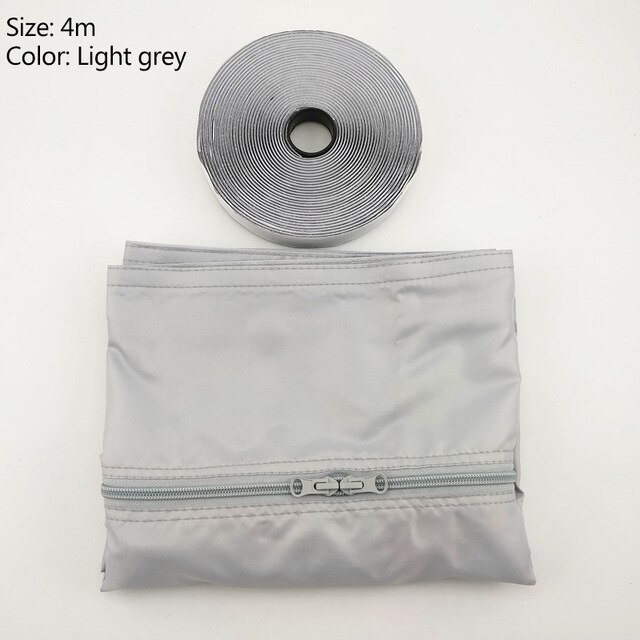 3m/4m/5.6m Window AirLock Seal Plate Air Conditioner Cover Soft Baffle Window Seal For All Mobile Air Conditioning Units: 4m grey