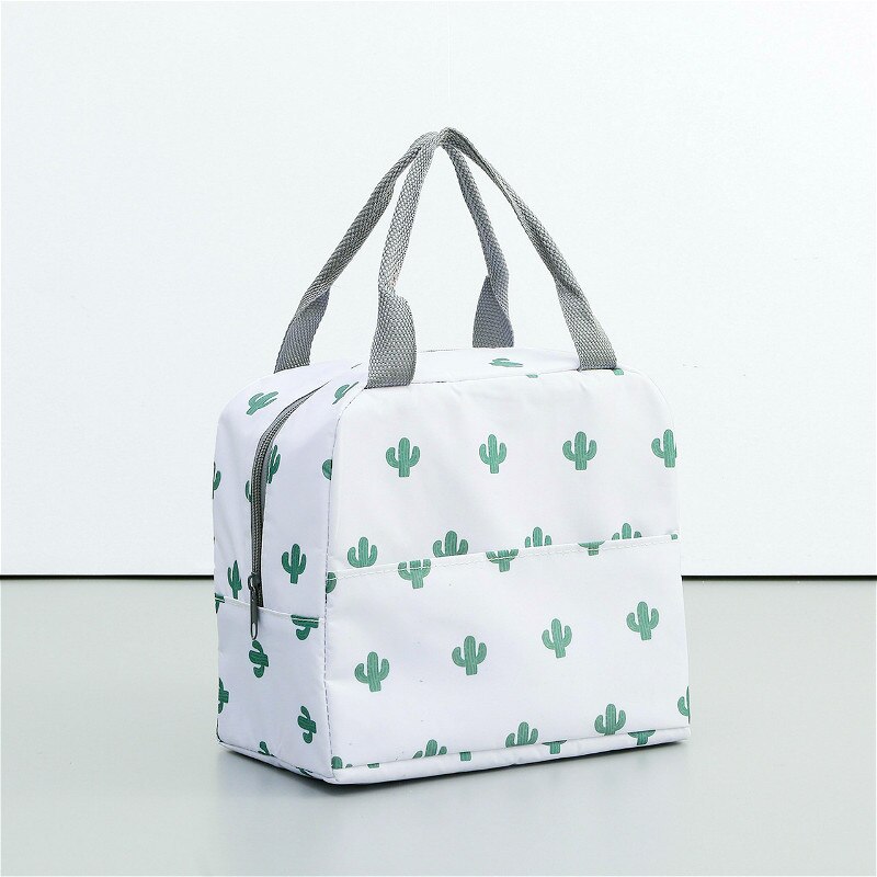Preservation Baby Food Milk Bottle Heat/cold Storage Insulation Bags Waterproof Swan Bag Lunch Bag Infant Kids Food Bag: Cactus