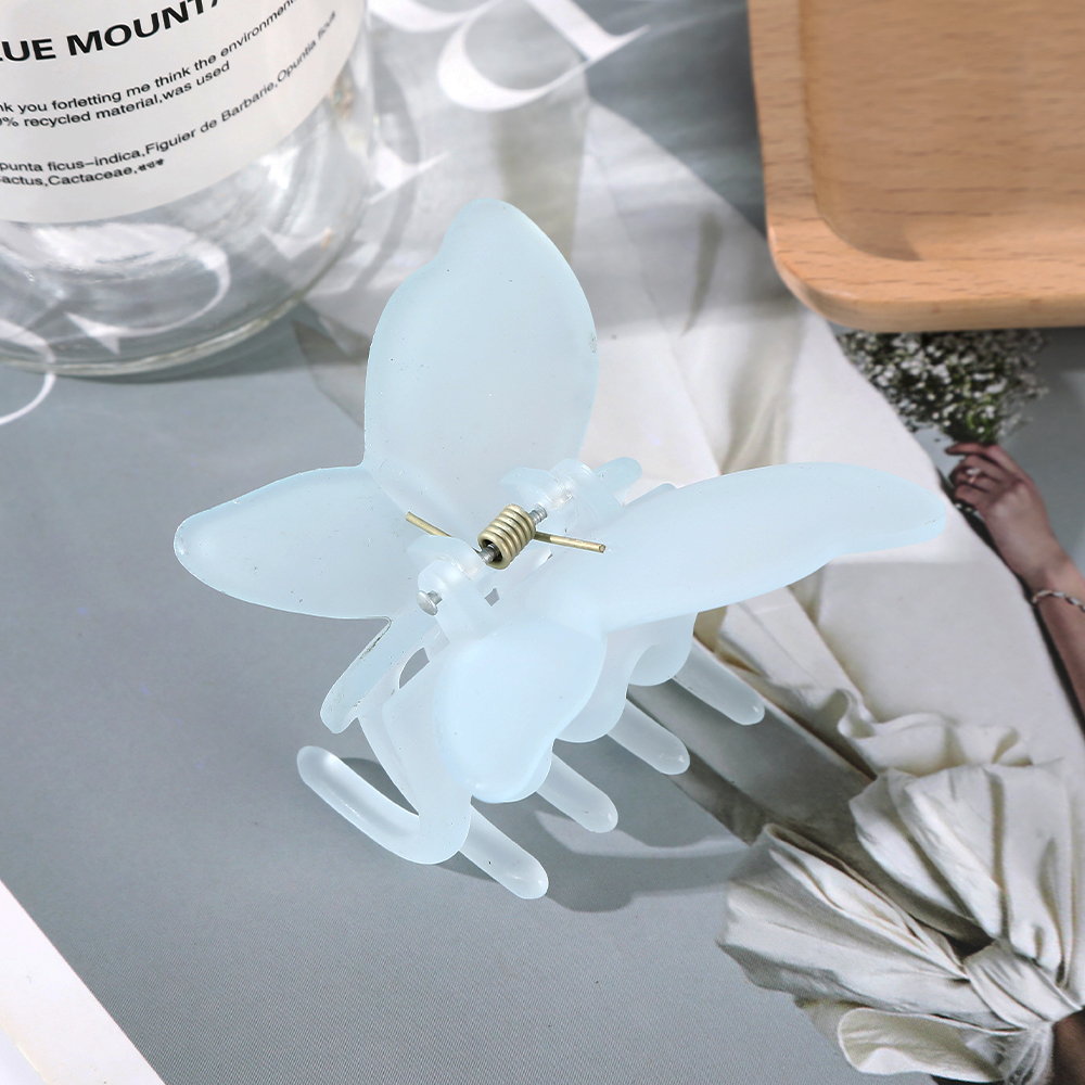 Nueva pinza para el pelo de mariposa de Hada, Clip de cangrejo de Color caramelo, Clip de tiburón de princesa dulce de verano para mujer y niña, horquilla, accesorios para el cabello: YELLOW