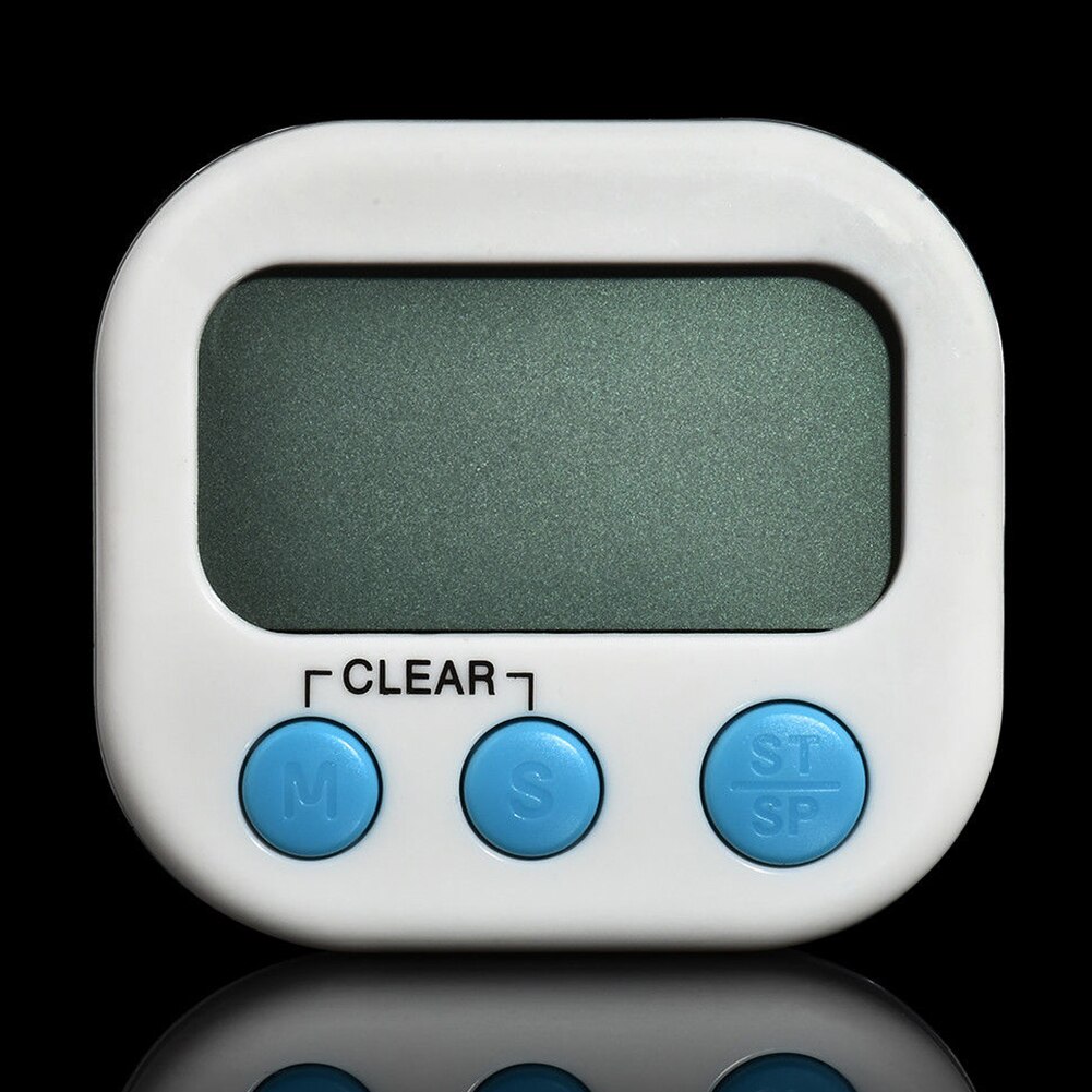 Loud Alarm Clock Kitchen Timer Hanging Hole LCD Screen Time Reminder With Stand Loud Sound Kitchen Gadgets Magnetic Digital