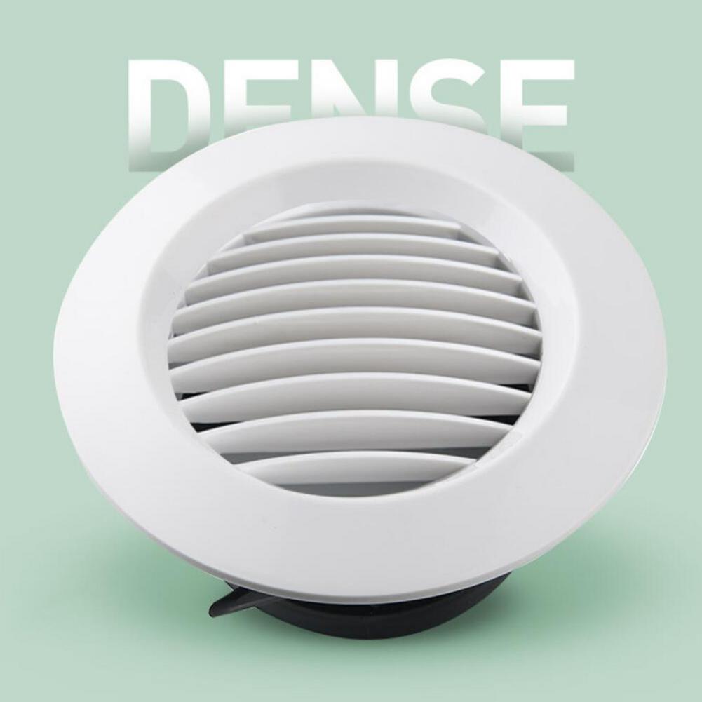Round Air Vent ABS Louver Grille Cover White Soffit Vent With Built-in Fly Screen Mesh For Bathroom Office Kitchen Ventilation