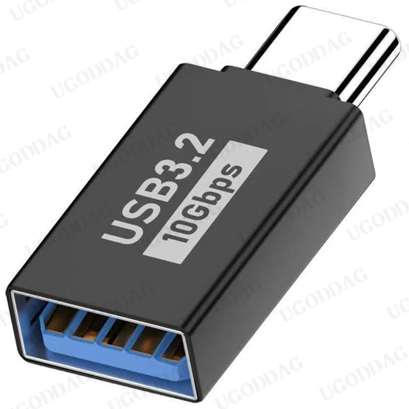 OTG Adapter USB 3.1 Type C Female To USB 3.0 Male Converter 10Gbps Type C to USB 3.0 90 Degrees Angled OTG Connector: Gold