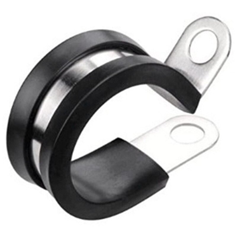 Cable Clamp,52Pcs Rubber Cushion Insulated Clamp.Stainless Steel Metal Clamp (Assortment Kit 3)