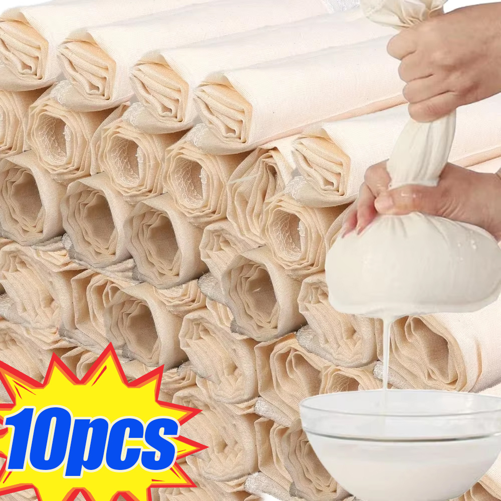 10/1PC Filter Tuch Baumwolle Faser Gittergewebe Mehrweg Sieb Käse Tofu Bäckerei Filter Tuch Heimat Küche Lebensmittel Ferment sieb Werkzeuge