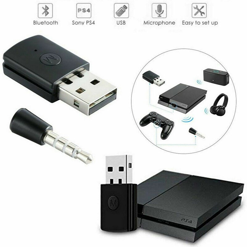 PS4 Bluetooth 4.0 Draadloze Usb Adapter Dongle Receiver Voor Hoofdtelefoon Microfoon Voor PS4 Stabiele Prestaties Voor Bluetooth Headset