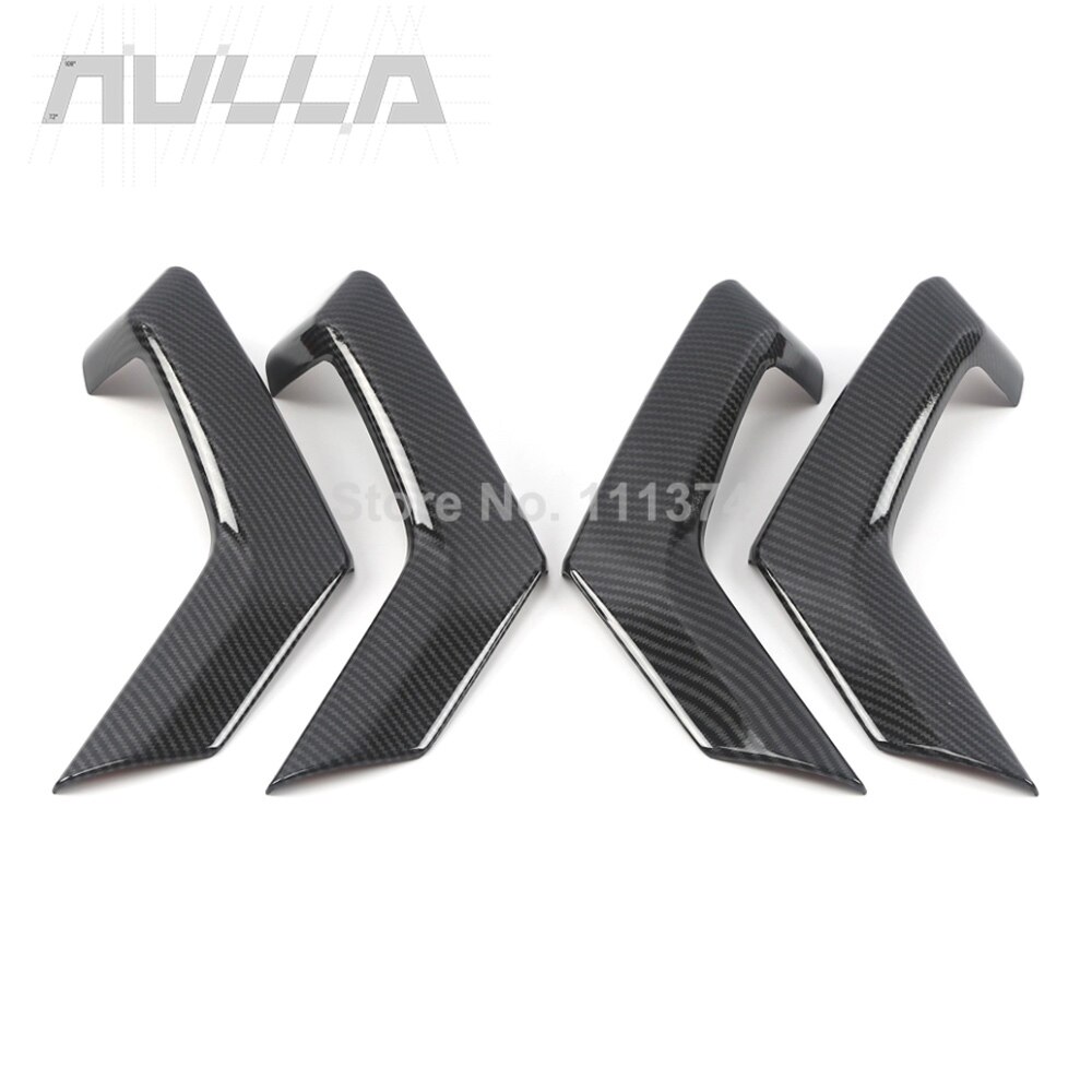 Revêtement intérieur de poignée de porte accoudoir avec autocollant en Chrome carbone, accessoires de garniture, pour VW Volkswagen t-roc T Roc: ABS Carbon Look