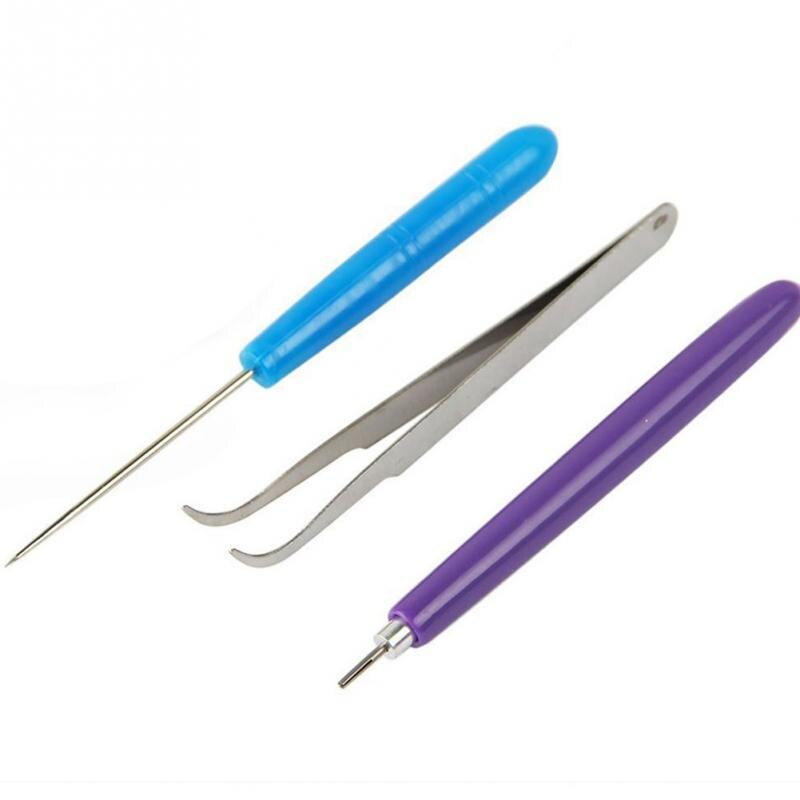 3Pcs Tweezer Quilling Naalden Ingelaste Pen Tool Kit Quilling Papier DIY Set Voor classroom shop wedding party decoratie Papier tool