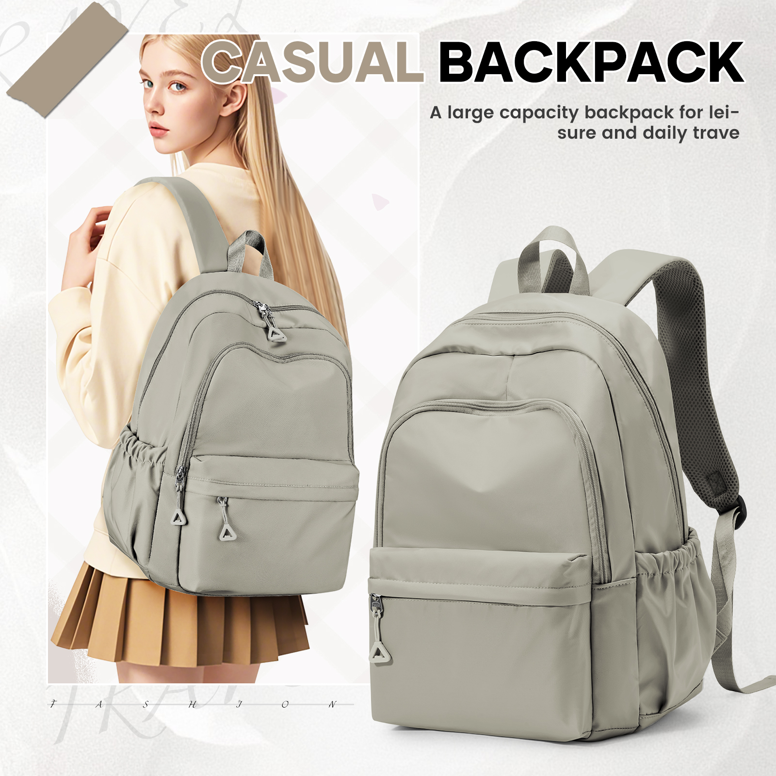 Schulrucksäcke für Teenager, Handgepäck-Rucksack, Kinderrucksack für Jungen und Mädchen, lässiger Reiserucksack, Wochenendtaschen für Damen: Grün