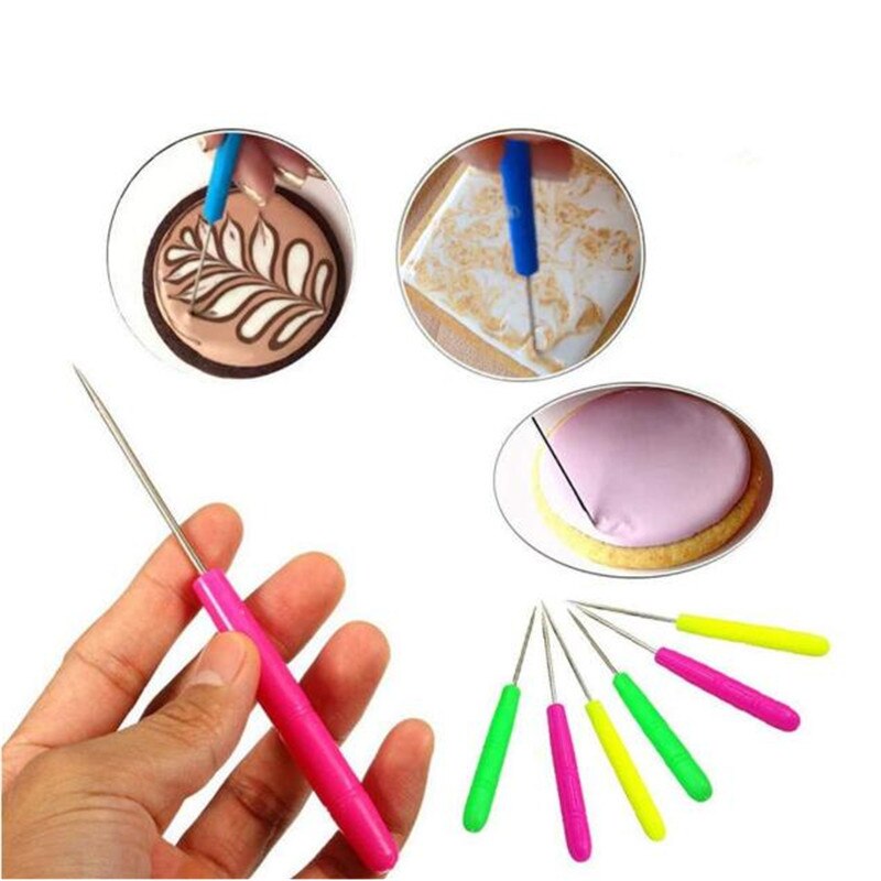 Aguja para trazar pasteles, herramienta para tallar glaseado, artesanía de azúcar, manualidades, Fondant, herramientas de decoración de galletas, aguja para hornear, 6 piezas