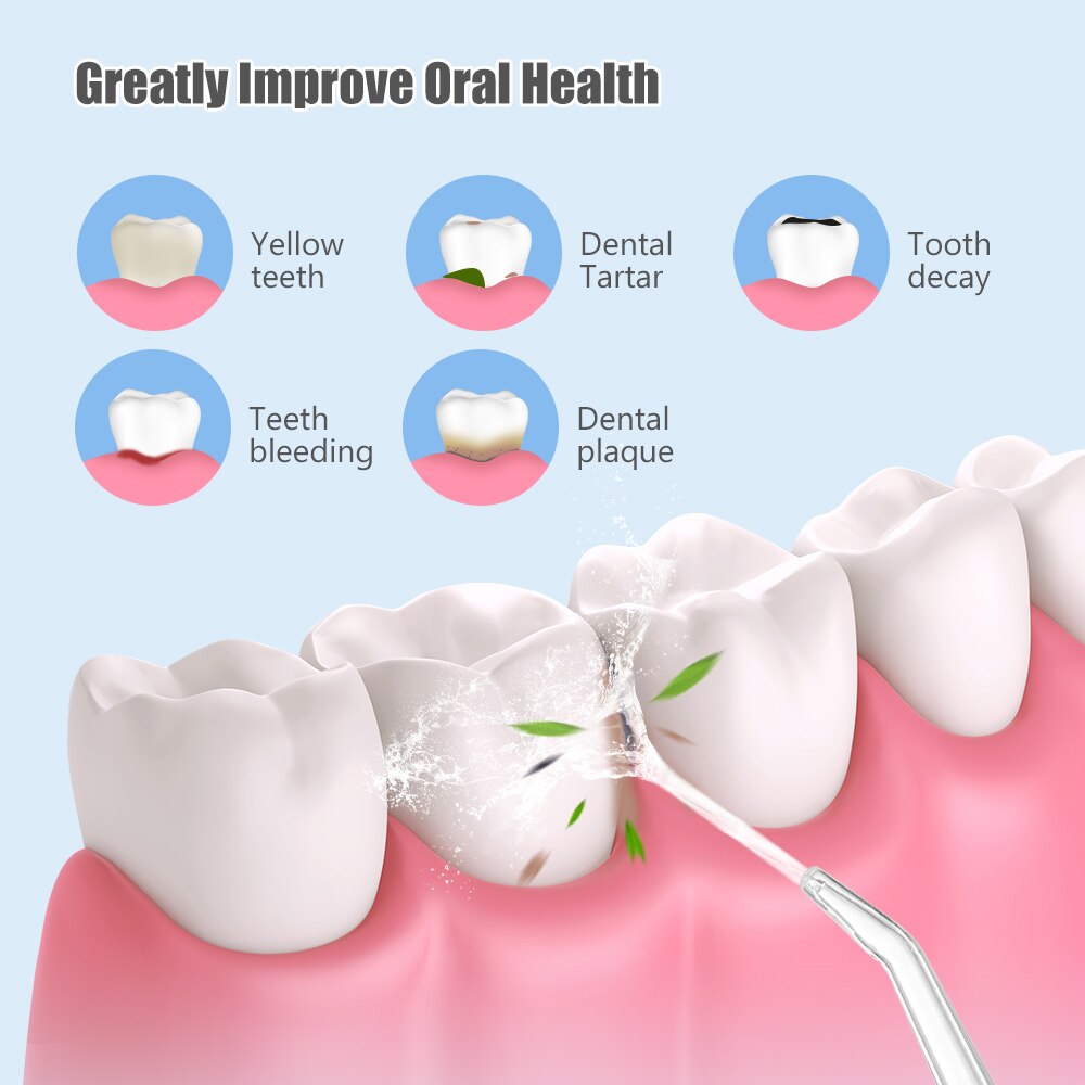 irrigador dental potente Irrigador bucal portátil potente, limpiador Dental con chorro de agua, limpiador bucal, para blanqueamiento Dental, salud blanqueador hilo limpieza dental limpiador de dientes irigador bucal