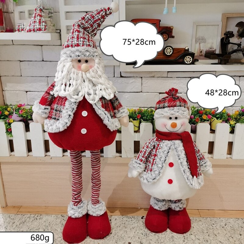 Telescopic Christmas Doll Merry Christmas Decor For Home Christmas Ornaments Xmas Year 2022