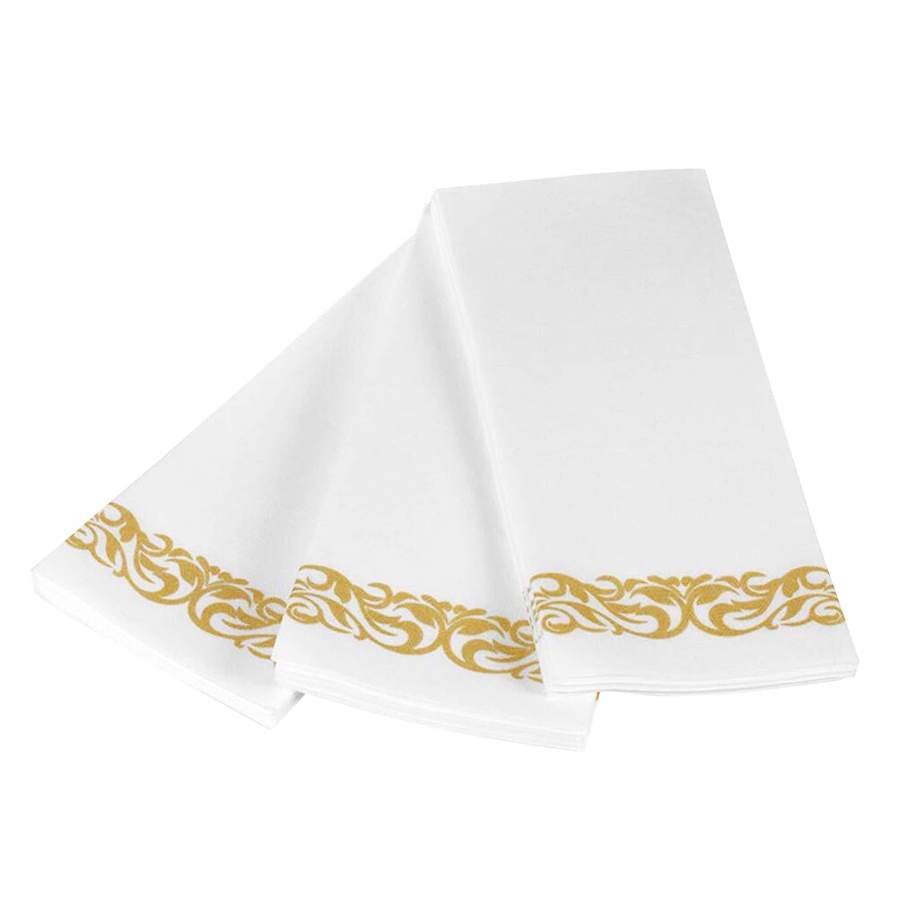 Servilletas desechables de papel, Decoración de mesa, para restaurante, hogar, 50 Uds.