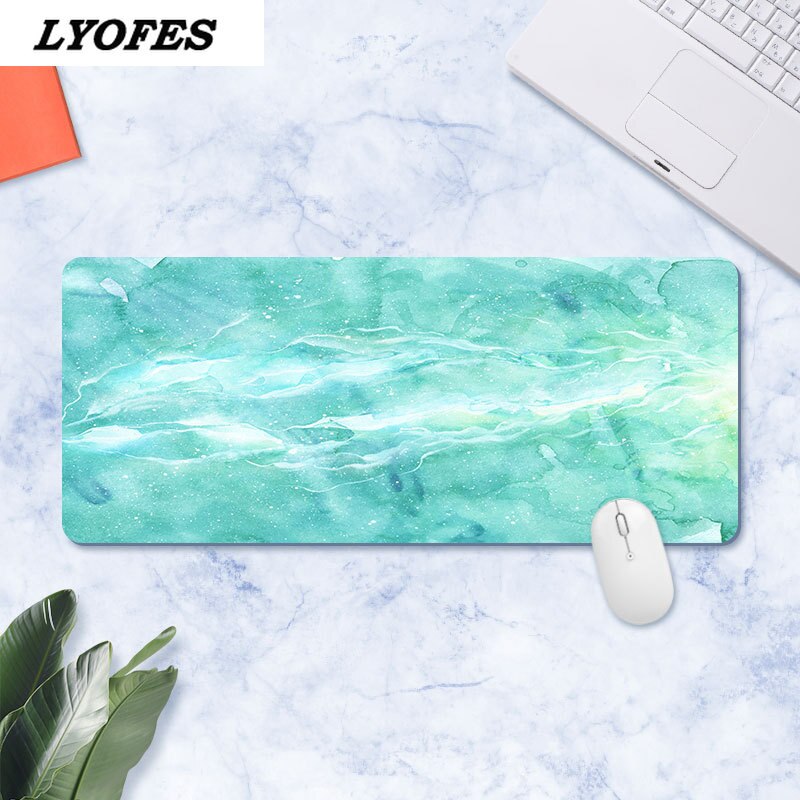 Kawaii Desk Mat Gamer Large Marble Desk Pad Mouse Pad Waterproof Computer Keyboard Table Decoration Cover Gaming Player Mice Mat: 300x800x2mm 9