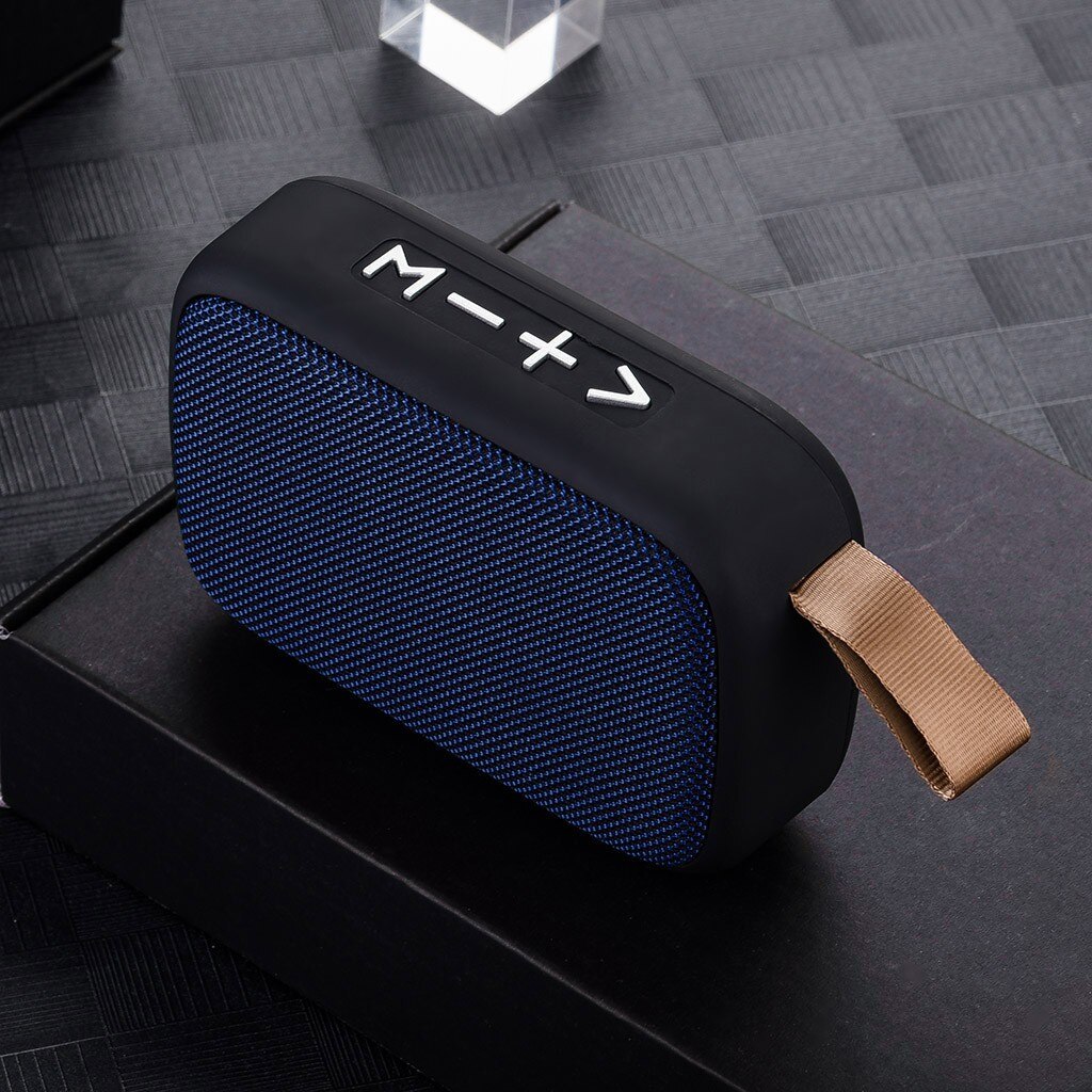 2021Portable Wireless Bluetooth Stereo TF Card FM Speaker For Smartphone Tablet Lapt support bluetooth/ USB/ TF Card /FM: Blue 