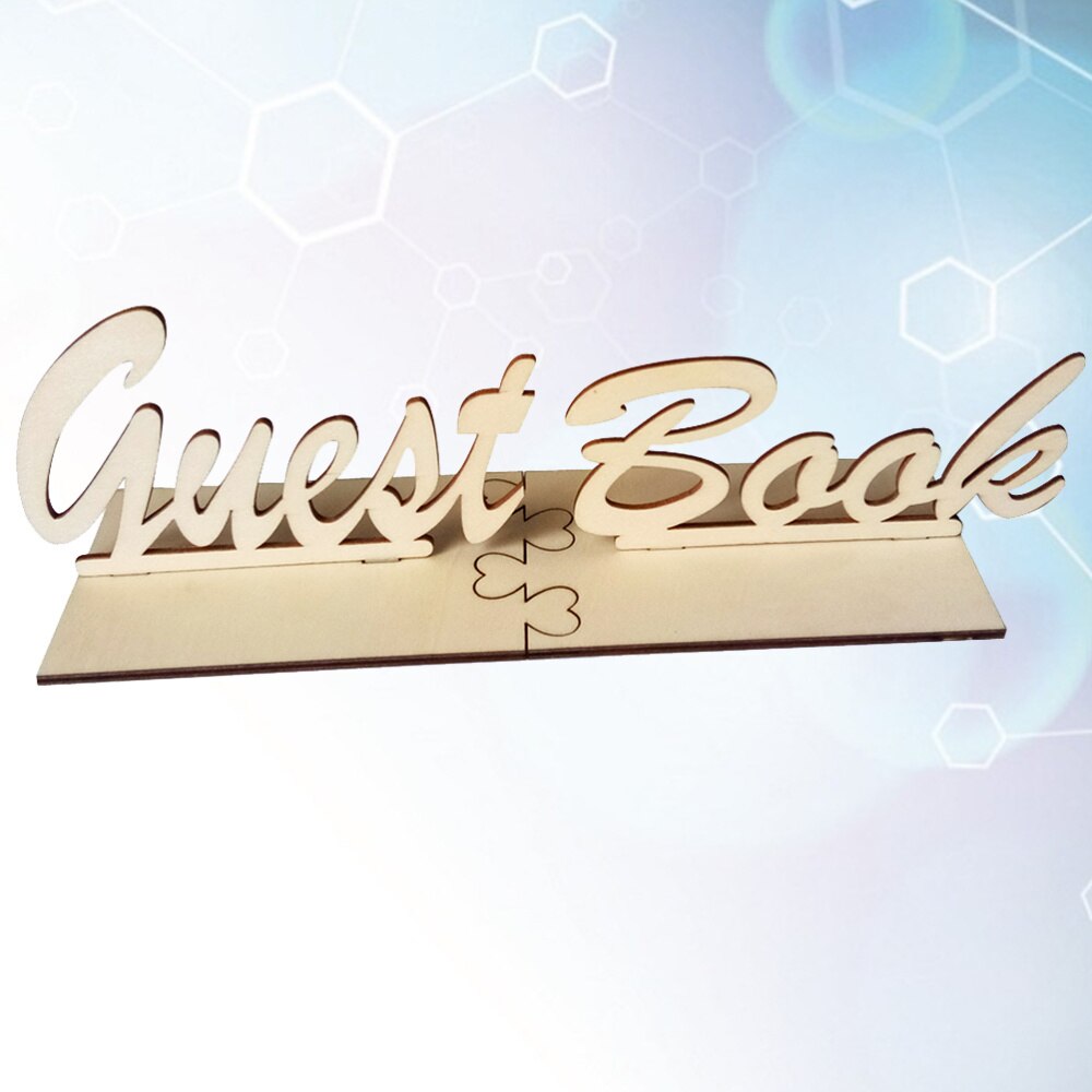 Rustic Wooden Guest Book Sign Table Guestbook Sign for Wedding Birthday Baby Shower Party Table Decoration