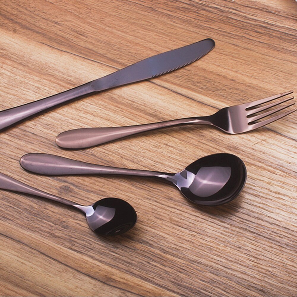 Dinnerware Set 304 Stainless Steel Cutlery Set Knife Fork Spoon Tableware Wedding Silverware set: 968-C-1