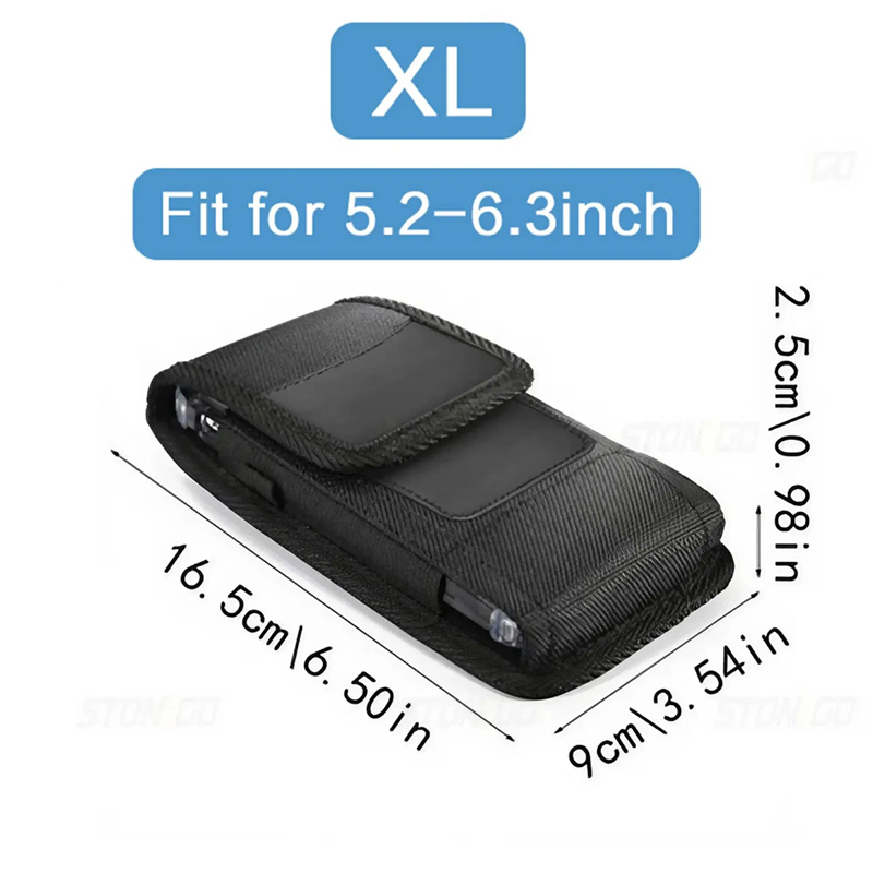 Nylon Cell Phone Belt Clip Holster Pouch Buckle Wallet Card Holder Case Cover For iphone 15 14 Pro Max Samsung S24 S23 Ultra Bag: SKY BLUE