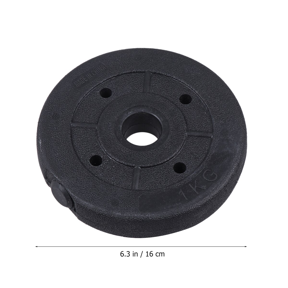 2 pièces 1KG disques d'haltères disque d'haltères poids disque équipement de sport accessoires d'entraînement essentiel de gymnastique (noir)